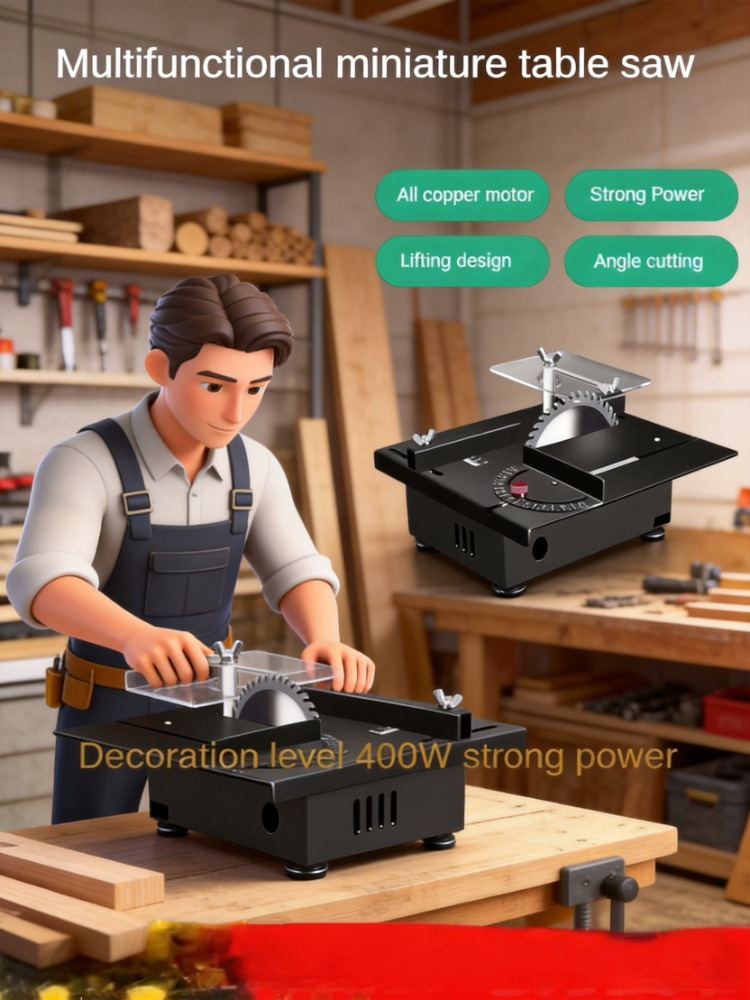 Mini Table Saw For Woodworking - Mini sega da tavolo da 400W,