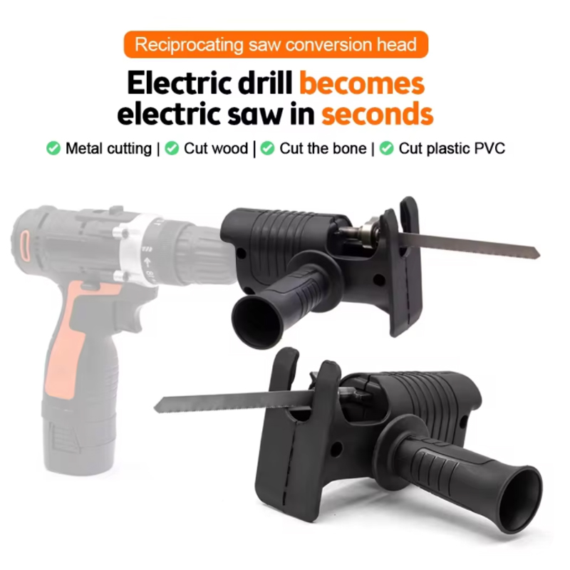 Reciprocating Saw Attachment Drill - Adattatore per Trapano Elettrico Portatile con