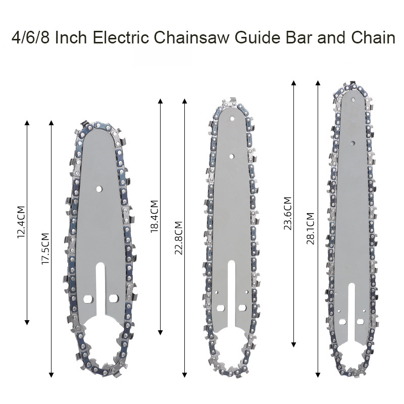 Mini Electric Chainsaw 6 Inch - Catena di Ricambio in Acciaio per