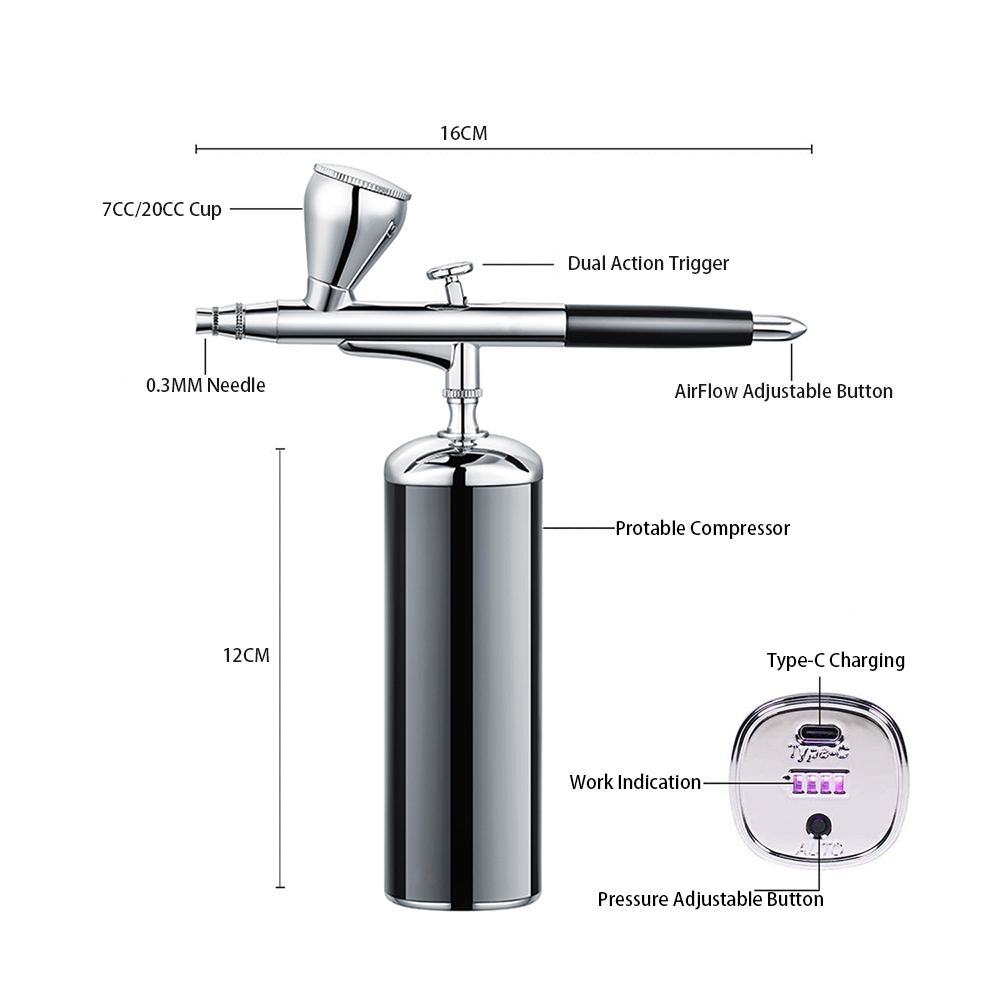 Kit compressore aerografo port - Airbrush Kit With Mini Compressor recensione e prezzo