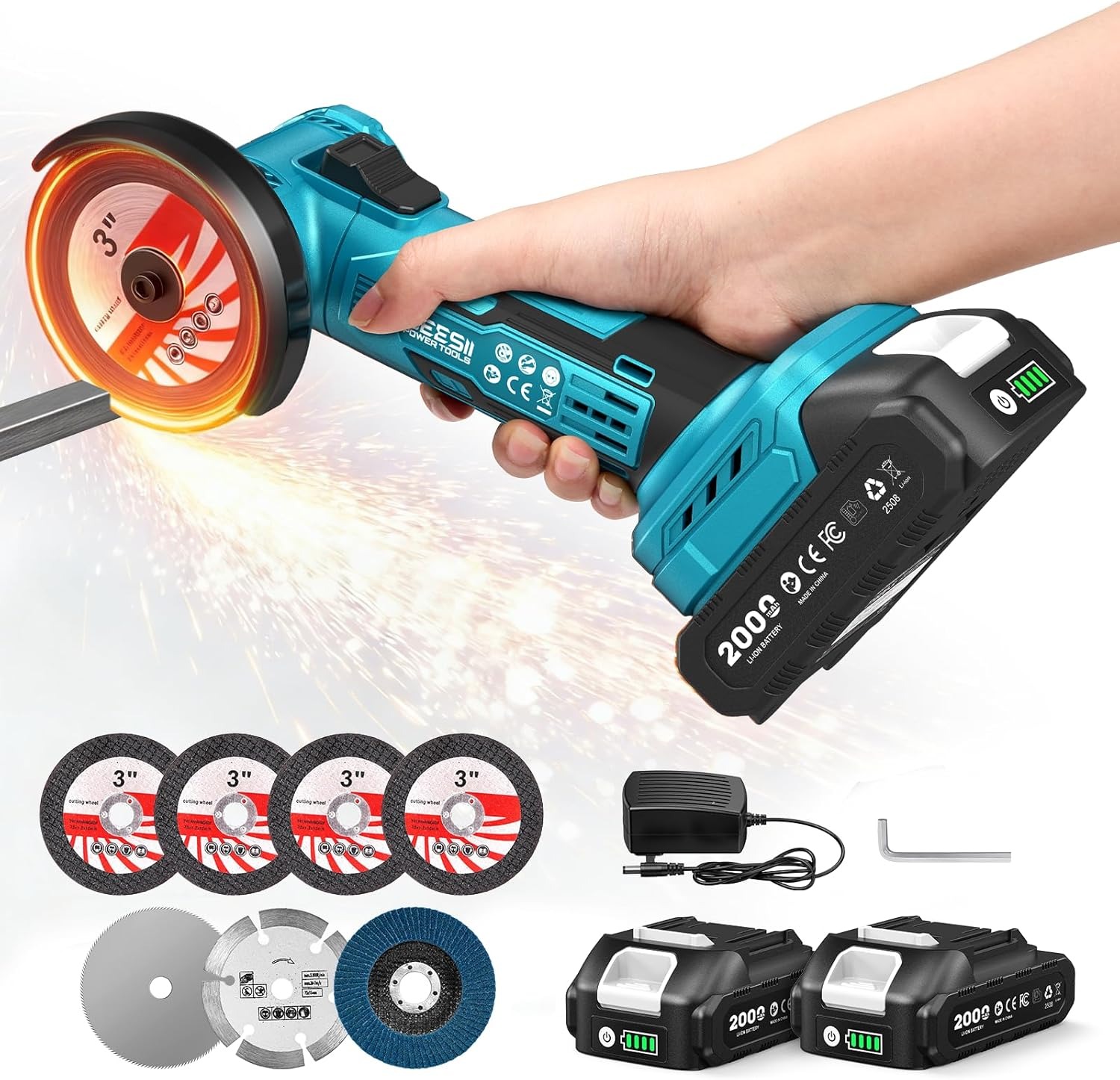 SEESII Mini Smerigliatrice Ang - Brushless Angle Grinder Battery Powered recensione e prezzo