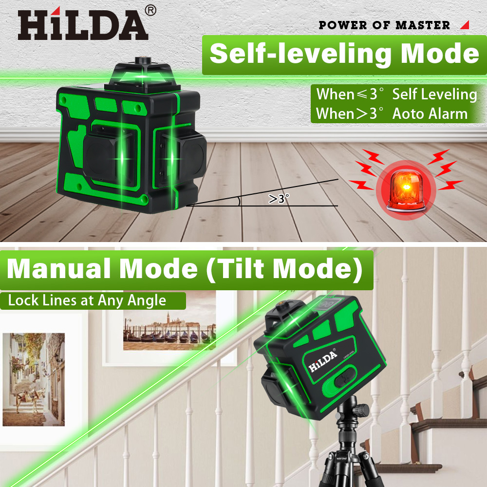 Livella Laser HILDA 16/12 Line - Laser Level 16 Lines 4D Green recensione e prezzo